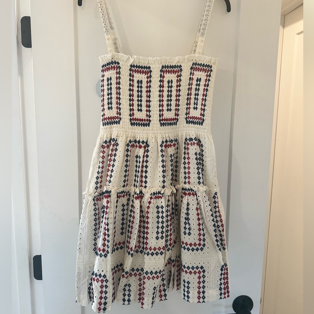 Hill House Seraphina Mini Nap Dress in Geo Eyelet - NWT